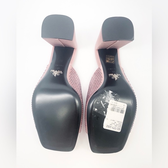 PRADA Crystal Silk Logo Mule - Picture 9 of 11